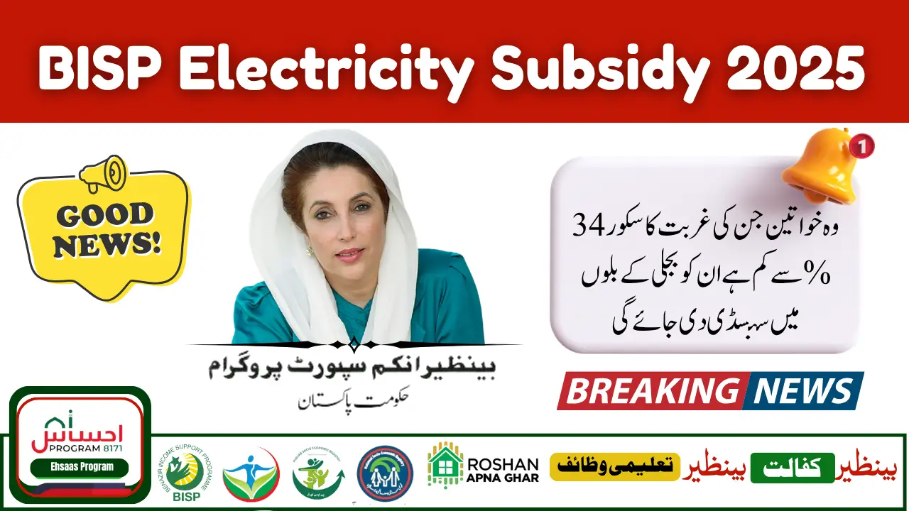 BISP Electricity Subsidy 2025