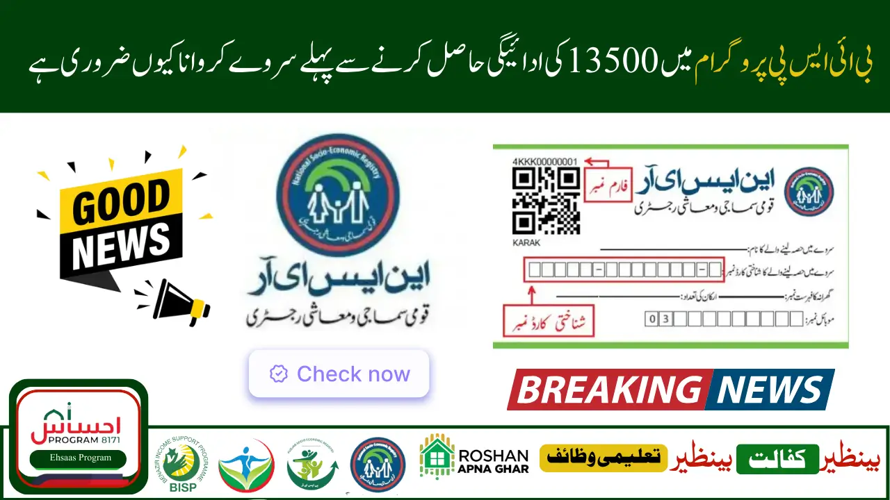 BISP Survey 2025 Beneficiary Payment 13500