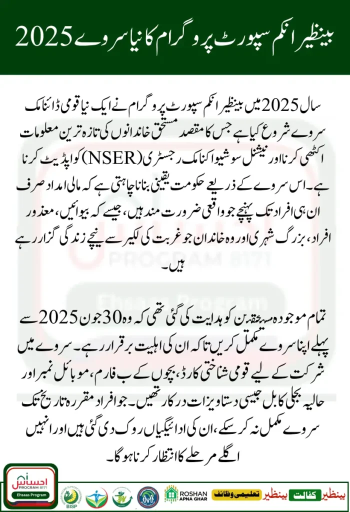 BISP Survey 2025 Beneficiary