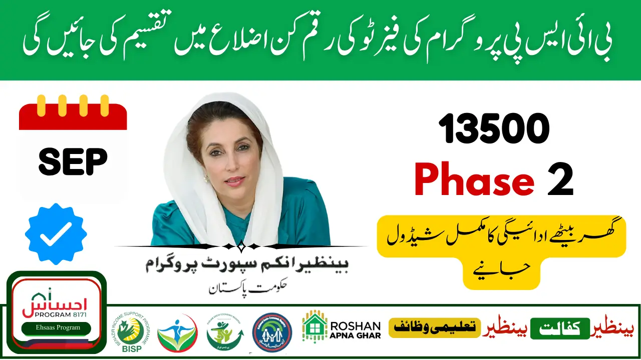 BISP 8171 Phase 2 Payments September 2025 – Complete Schedule and Districts List