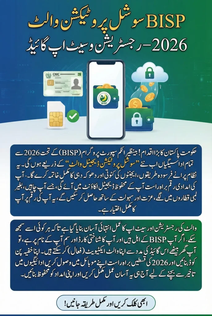 BISP Social Protection Wallet 2026 – Step-by-Step Registration & Setup Guide