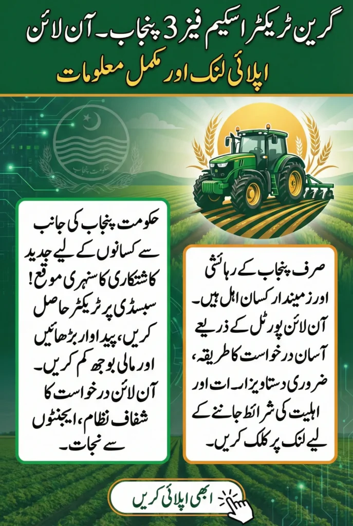 Green Tractor Scheme Phase 3 Punjab Online Apply Link Explained