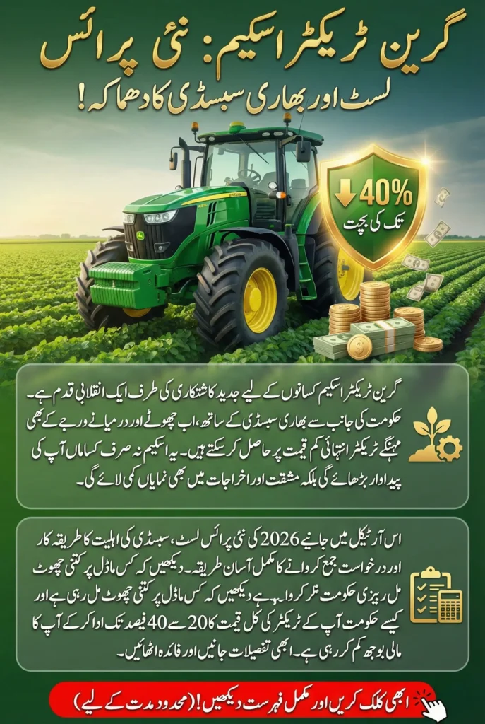 Green Tractor Scheme Price List with Subsidy Details 