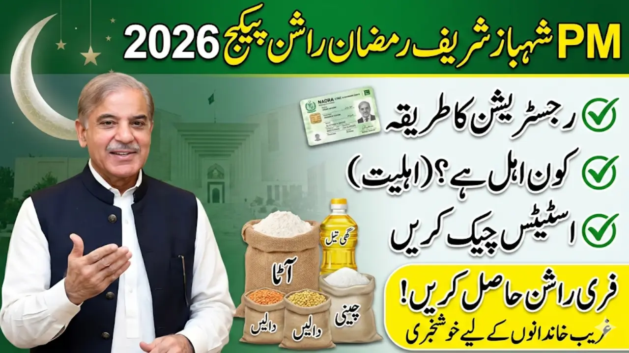 PM Shehbaz Sharif Ramzan Rashan Package 2026 – Registration, Eligibility, and Status Check